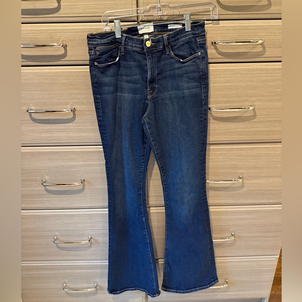 Frame Denim Dark Blue Flare Jeans